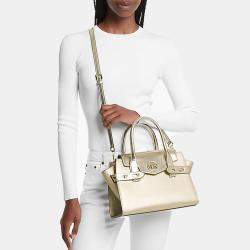 Pre Owned Michael Kors Gold Leather Tote Bag