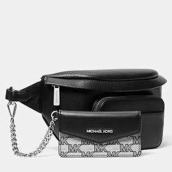 Pre Owned Michael Kors Black Leather Crossbody Bag