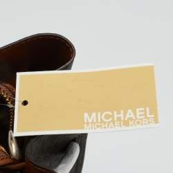 مملوكة مسبقًا Michael Kors Emilia Large Brown Signature Coated Canvas Satchel