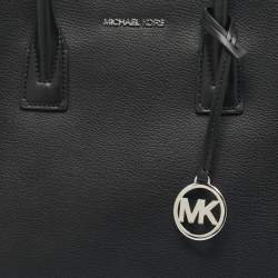 Pre Owned Michael Kors Avril Large Black Canvas and Leather Tote