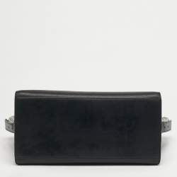 Pre Owned Michael Kors Avril Large Black Canvas and Leather Tote