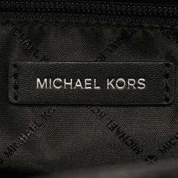 Pre Owned Michael Kors Avril Large Black Canvas and Leather Tote