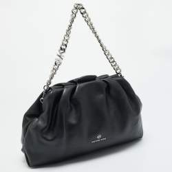 مملوكة مسبقًا Michael Kors Nola Convertible Black Leather Crossbody Bag