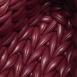 مملوكة مسبقًا Michael Kors Tribeca Burgundy Braided Leather Shoulder Bag