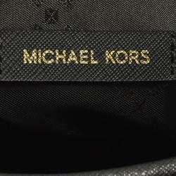 مملوكة مس بقًا حقيبة مايكل كورس جيت سيت ترافيل جلد أسود صغير جدًا
