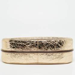 مملوكة مسبقًا حقيبة هوبو مايكل كورس نولييتا جلد براءة اختراع مجعد ذهبي صغيرة