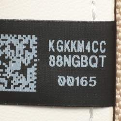 Pre Owned حقيبة يد شوبير مايكل كورس جودي قماش مطلي كبيرة أبيض بصري