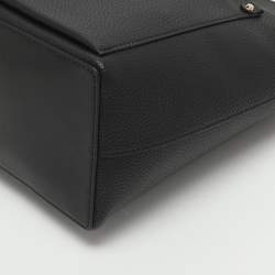 Pre Owned Michael Kors Jet Set Travel Medium Black Double Pocket Tote