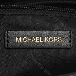 Pre Owned Michael Kors Jet Set Travel Medium Black Double Pocket Tote