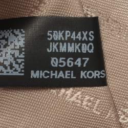 Pre Owned Michael Kors Jet Set Travel Medium Brown Double Pocket Tote