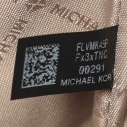 Pre Owned Michael Kors Ida Brown Signature Coated Canvas and Leather Shoulder Bag