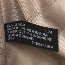 Pre Owned Michael Kors Ida Brown Signature Coated Canvas and Leather Shoulder Bag