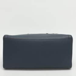 Pre Owned حقيبة مايكل كورس هيس جلد أزرق ساتشل