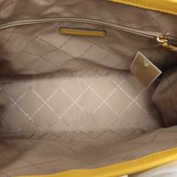 Pre Owned Michael Kors Mirella EW Medium Yellow Leather Tote