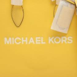 Pre Owned Michael Kors Mirella EW Medium Yellow Leather Tote