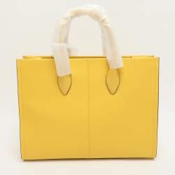 Pre Owned Michael Kors Mirella EW Medium Yellow Leather Tote