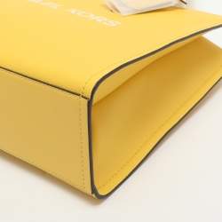 Pre Owned Michael Kors Mirella EW Medium Yellow Leather Tote