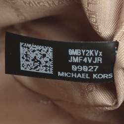 مملوكة مسبقًا Michael Kors Jet Set Travel Medium Brown Signature Coated Canvas Crossbody Bag