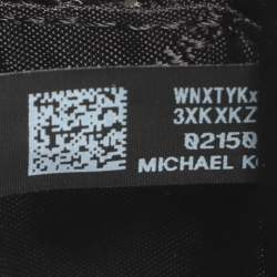 Pre Owned حقيبة كروس مايكل كورس جت ست قماش أسود كبير بشعار وجلد