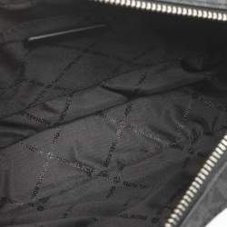 Pre Owned حقيبة كروس مايكل كو رس جت ست قماش أسود كبير بشعار وجلد