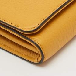 مملوكة مسبقًا Michael Kors Fulton Mustard Leather Continental Wallet
