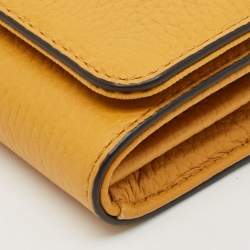 مملوكة مسبقًا Michael Kors Fulton Mustard Leather Continental Wallet
