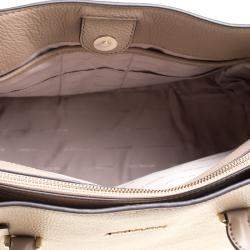 Pre Owned Michael Kors Beige Pebbled Leather Large Addison Tote