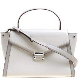 مملوكة مسبقًا Michael Kors Grey Leather Large Whitney Top Handle Satchel