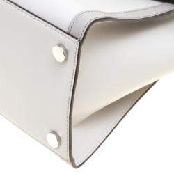 مملوكة مسبقًا Michael Kors Grey Leather Large Whitney Top Handle Satchel