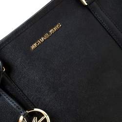 Pre Owned Michael Kors Black Leather Sady Tote 