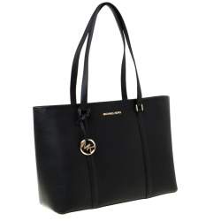 Pre Owned Michael Kors Black Leather Sady Tote 