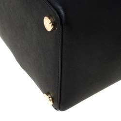 Pre Owned Michael Kors Black Leather Sady Tote 