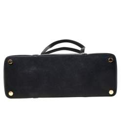 Pre Owned Michael Kors Black Leather Sady Tote 