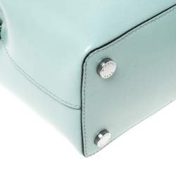 Pre Owned حقيبة يد مايكل مايكل كورس Savannah Celadon جلد خضراء ليمونية