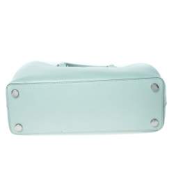 Pre Owned حقيبة يد مايكل مايكل كورس Savannah Celadon جلد خضراء ليمونية