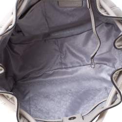 Pre Owned  MICHAEL Michael Kors Light Beige Leather Drawstring Hobo