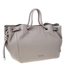 Pre Owned  MICHAEL Michael Kors Light Beige Leather Drawstring Hobo