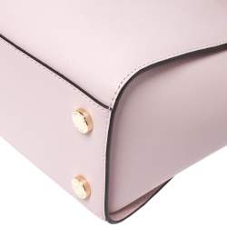 Pre Owned حقيبة يد مايكل كورس مرصعة سلما جلد وردية فاتحة