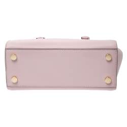 Pre Owned حقيبة يد مايكل كورس مرصعة سلما جلد وردية فاتحة