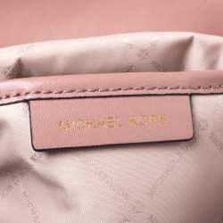 Pre Owned Michael Kors Nude Pink Leather Medium Mindy Backpack