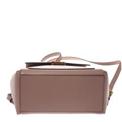 Pre Owned Michael Kors Nude Pink Leather Medium Mindy Backpack