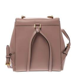 Pre Owned Michael Kors Nude Pink Leather Medium Mindy Backpack
