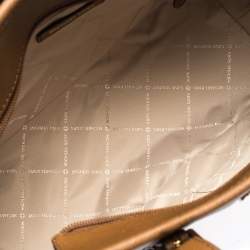 Pre Owned حقيبة يد مايكل كوري "جيت سيت تراڨيل" صغيرة جلد بني فاتح