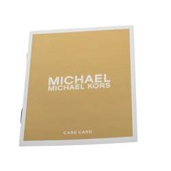 Pre Owned حقيبة يد مايكل كورس سيارا كبيرة كانفاس مقوى شهيرة بيضاء فانيلا