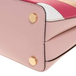 مملوكة مسبقًا Michael Kors Multicolor Striped Leather and Python Embossed Adele Tote