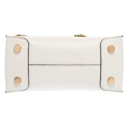 Pre Owned حقيبة يد مايكل كورس "ميرسير لوف" جلد مخرم أبيض