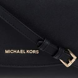 Pre Owned Michael Kors Black Leather Medium Ellis Crossbody Bag
