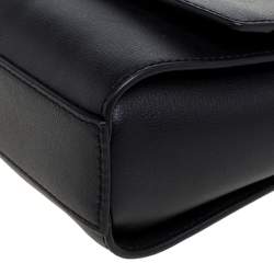 Pre Owned Michael Kors Black Leather Medium Ellis Crossbody Bag