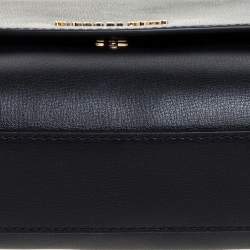 Pre Owned Michael Kors Black Leather Medium Ellis Crossbody Bag