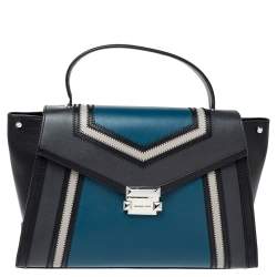 Pre Owned Michael Kors Tri Color Leather Whitney Top Handle Bag